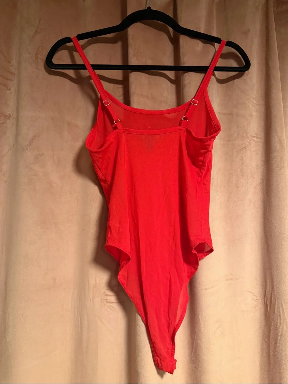 Forever 21 Red One-Piece Swim Bodysuit with Rhinestone Bicycle Accent